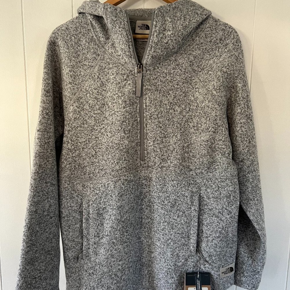 The North Face Crescent Hooded Pullover - Standard Fit Grey Fleece
